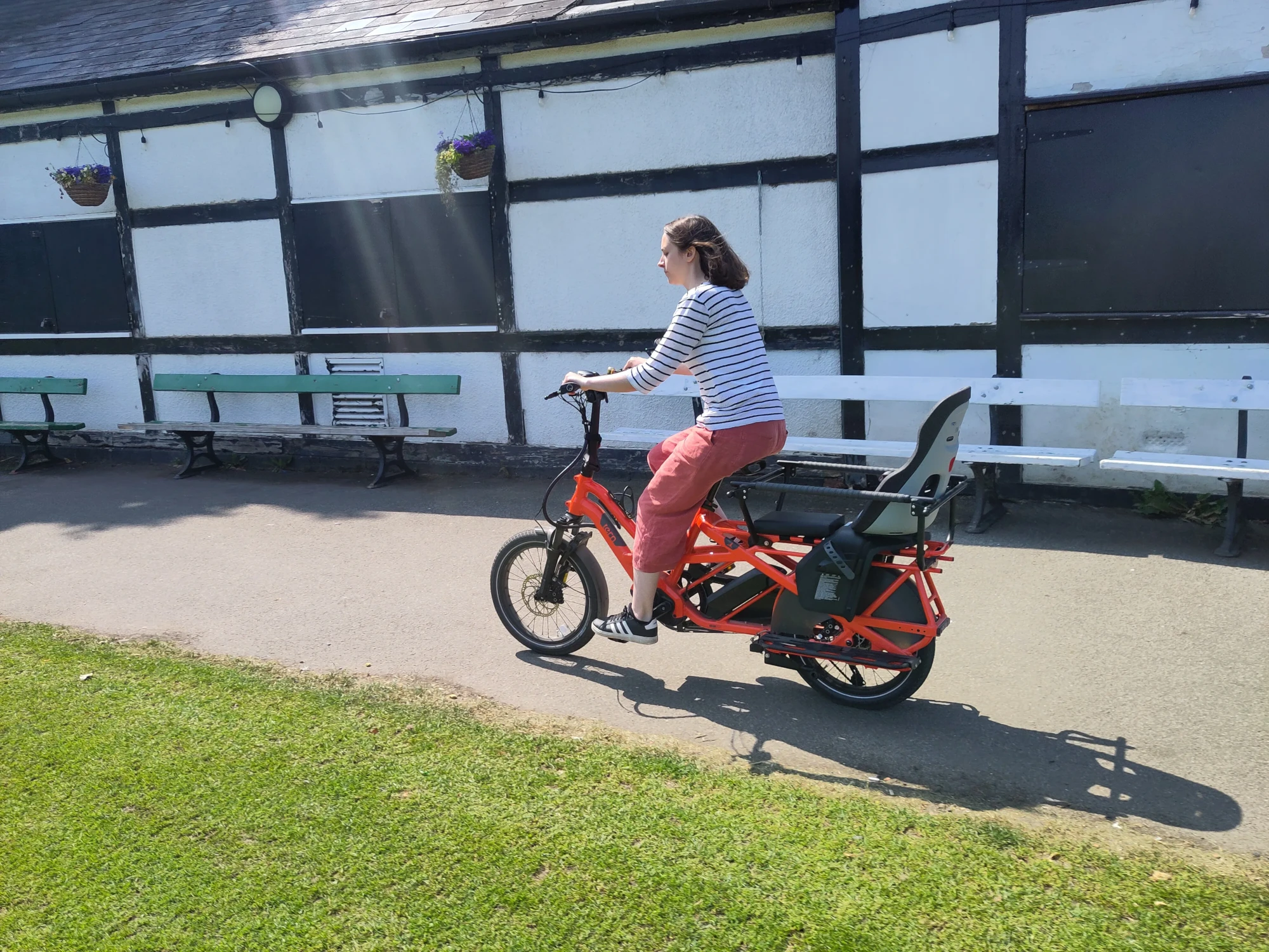 Woman riding tern GSD